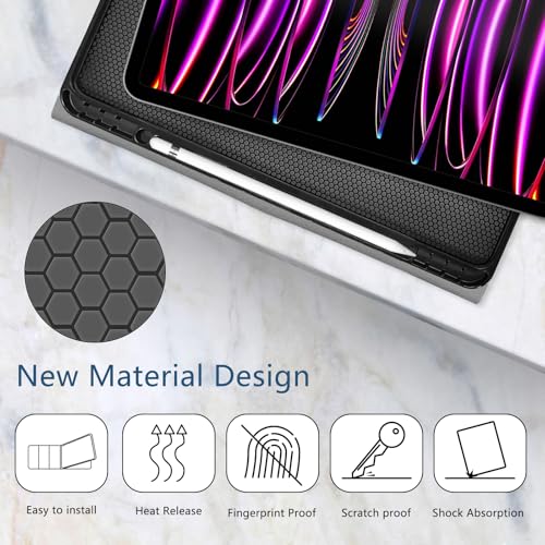 Funda con teclado para iPad Pro 12.9 y 2 protectores pantalla 4