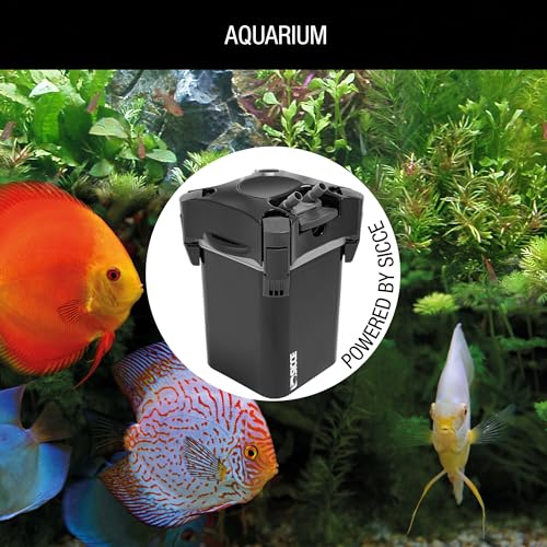 Image of SICCE Whale 120 Aquarium Canister Filter 140 GPH | Ultra-Quiet External Aquarium Multi-Stage Filtration Filter for Both Freshwater and Saltwater Fish Tanks & Aquariums | Self Priming Quick Disconnect