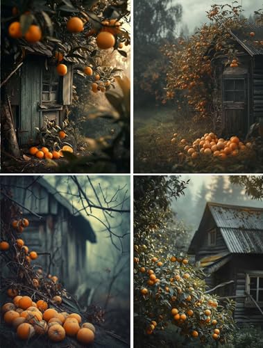 Peinture Diamant 5D paysages d'arbres oranges pour décorer votre salon chaleureux