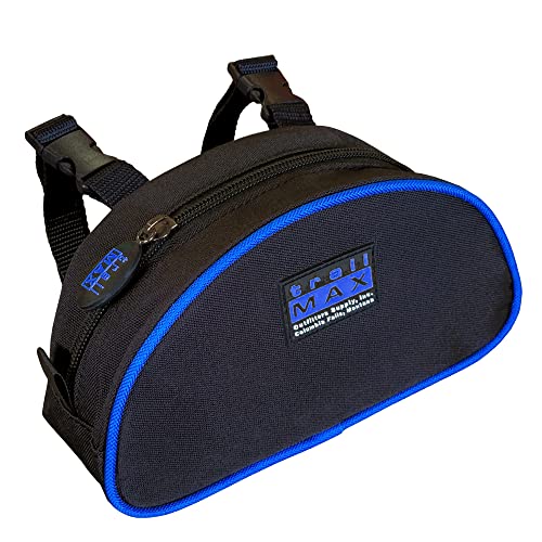 Foto von TrailMax Original Satteltasche für Western- und Ausdauersättel; Handy-Sattelhorntasche; Sattelhorn-Tasche für Pferde; Trail-Ride-Handy-Bommeltasche; blaue Paspelierung