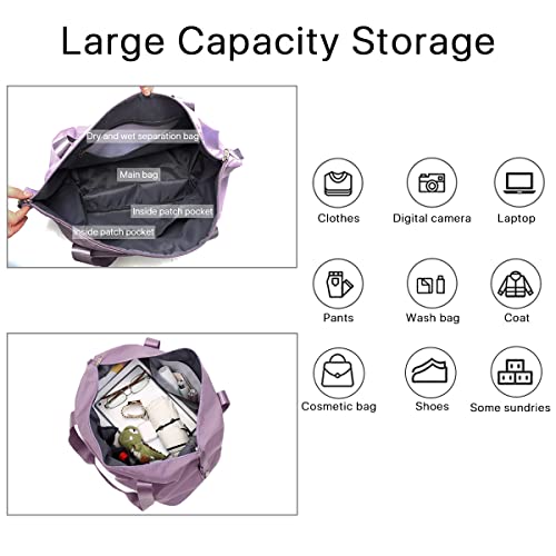 Large Capacity Gym Tote, Waterproof Carry On Tote, Dry and Wet Big Bag for Travel, Gym, Vacation4