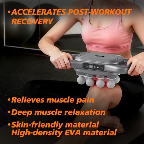 Homlume Massage Gun Deep Tissue with 16 Heads, 9 Modes & 9 Levels – Full Body Muscle Massager for Fascia, Electric Percussion Massager Gun for Muscles(Grey) — view 2