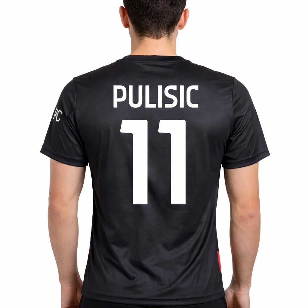 AC Milan Maglia Pulisic 11 Replica Ufficiale 2025/2026, Rossonera a Strisce, Adulto e Bambino