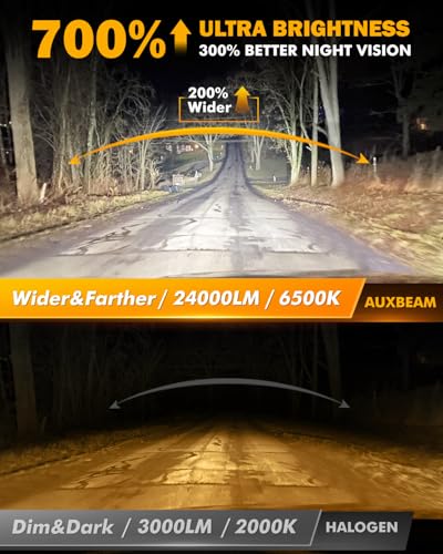 Image of Auxbeam Q30 Series 9006 Fog Lights Powersports Lights Offroad 24000LM | 700% brightness, sharp cut-off line, all in one design, built in fan and dual copper tubes, plug and play, 6500k white
