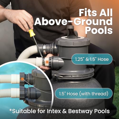Image of 10 inch Sand Filter Pump for Above Ground Pool with Timer