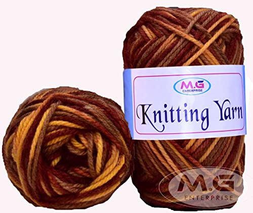 Image of M.G ENTERPRISE Knitting Yarn Thick Chunky Wool, Deep Mustard 200 gm Best Used with Knitting Needles, Crochet Needles Wool Yarn for Knitting. by M.G ENTERPRISE