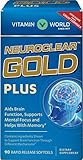 Vitamin World NeuroClear Gold Plus 90 Softgels, Phosphatidylserine, DHA, Ginkgo Biloba, Supports...