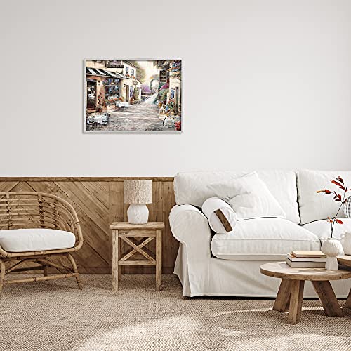 Image of 'Traditional Village City Architecture'| Framed Giclee Art | Stupell Industries | Gray, 30 x 24 Inches, Easy to Hang and Sturdy, Made in USA, by Ruane Manning