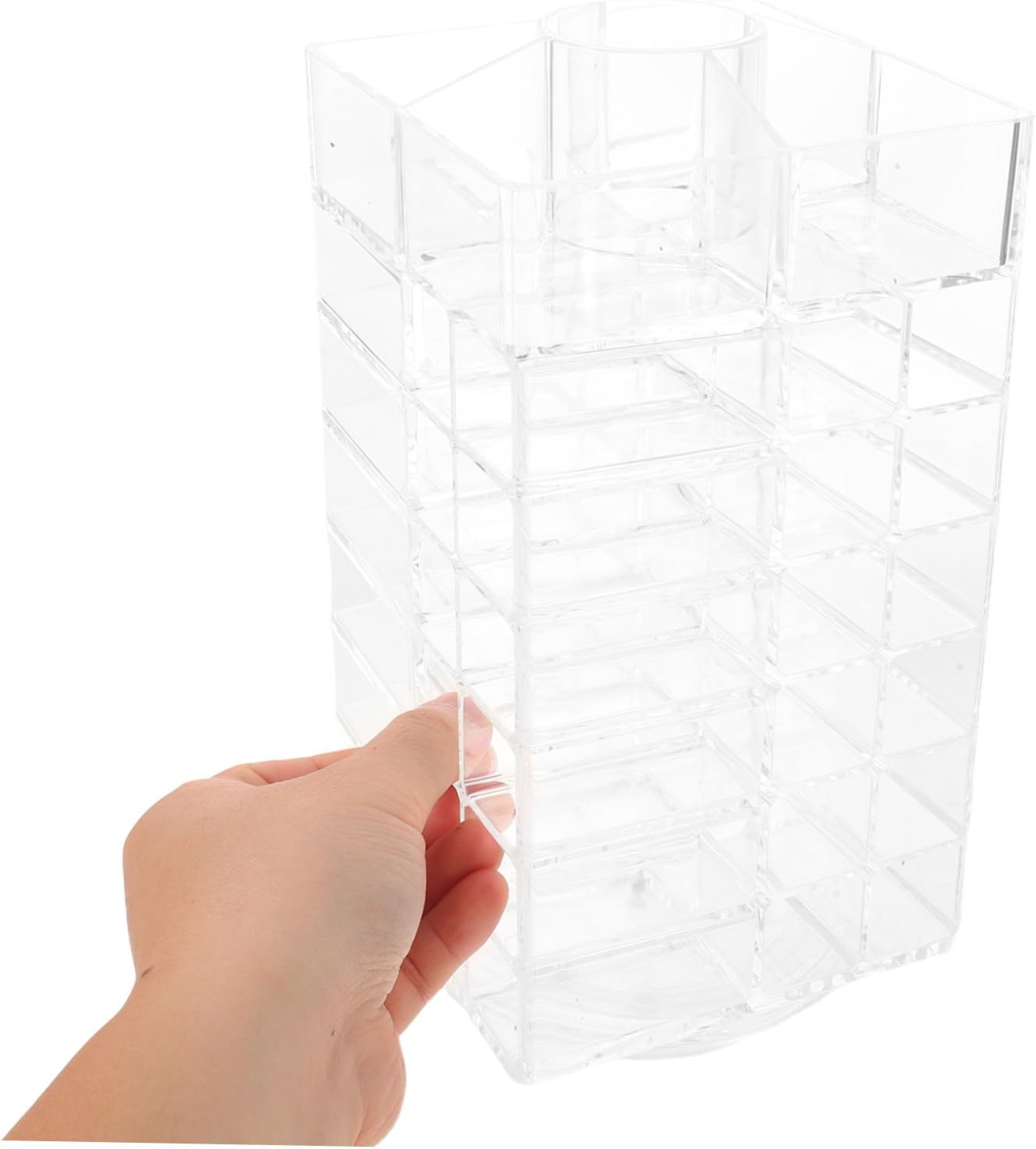 SOLUSTRE Ml Acrylic Paint Bottle Rack 48 Grids 6 Tier Rotating Organizer