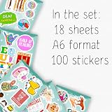 100Pcs Sign Language Stickers for Water Bottle, Laptop - ASL Stickers, Decorations - American Sign Language Gift for Women & Men