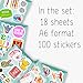 100Pcs Sign Language Stickers for Water Bottle, Laptop - ASL Stickers, Decorations - American Sign Language Gift for Women & Men