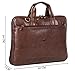 The Clownfish Vegan Leather 10 Ltrs Unisex 14 inch Formal Laptop Briefcase (Dark Brown)