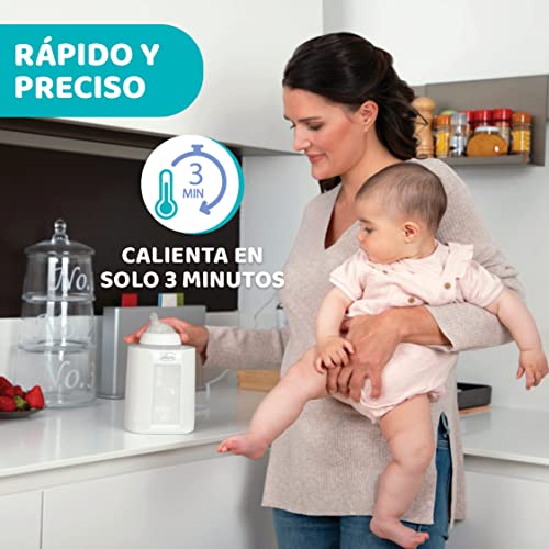 Chicco Calienta Biberones Y Esterilizador, Calentador de Alimentos y Biberones para Bebés con 27 Programas, Calienta a la Temperatura Óptima, con Temporizador y Descongelación, Apto Potitos - Blanco - imagen 4