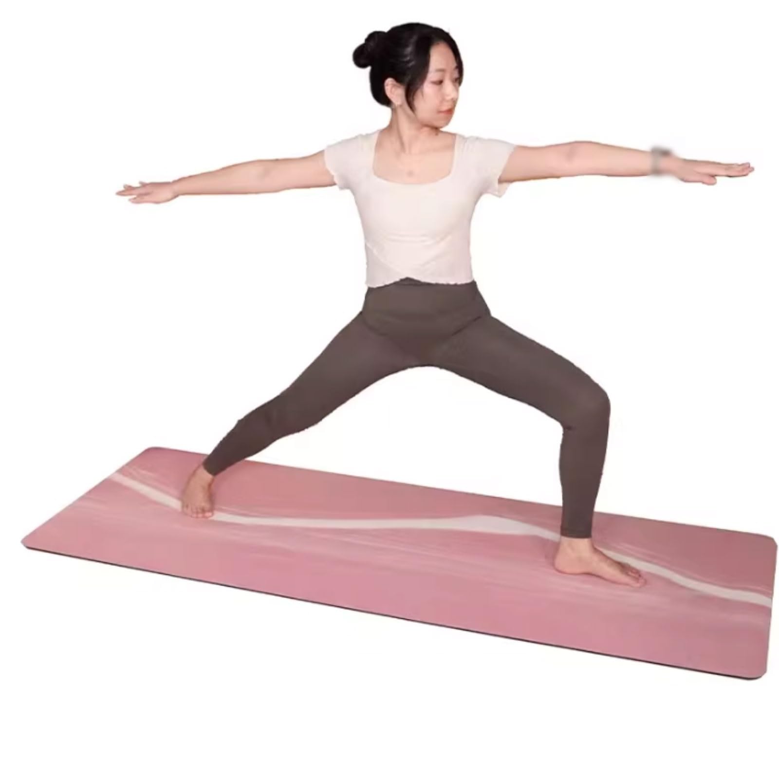Tappetino da yoga in gomma, tappetino da pilates extra spesso, spessore 5 mm, supporto for tutti i tipi di yoga, pilates ed esercizi a terra