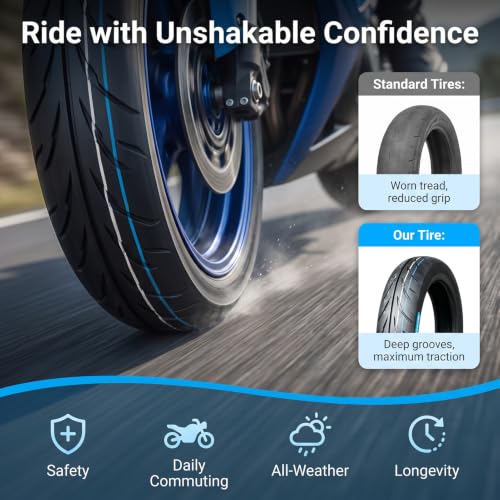 NiuJKun 70/90-14 Tubeless Scooter Tire