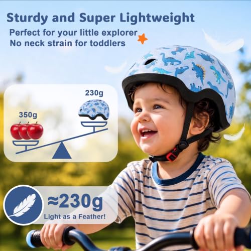 Image of Toddler Helmet, Adjustable Kids Bike Helmet for Ages 1-3-8