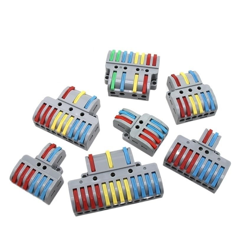 5–100 Stück Push-in-Kabelverbinder, 32 A, 250 V, Klemmenblock – Flammhemmender PC, kompakter Schnellanschluss for 0,08–4,0 mm² Kabel(LT-422,100pcs)