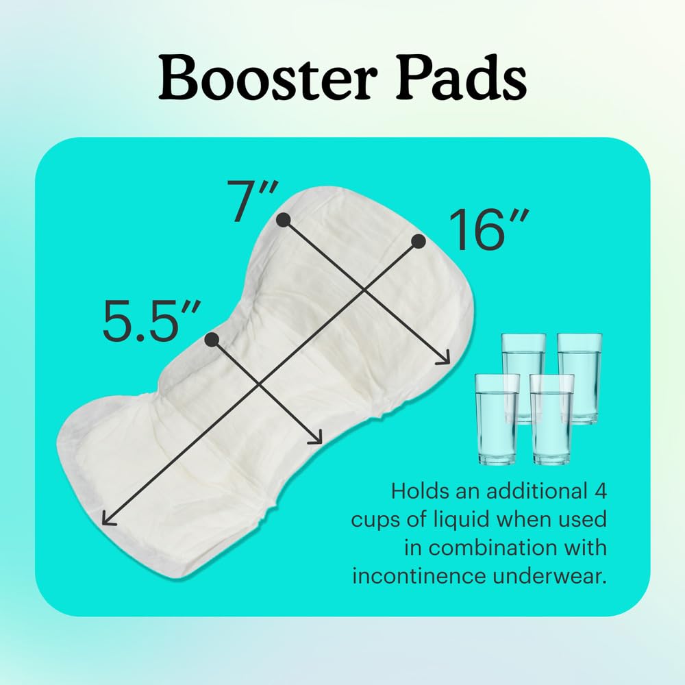 Because Las almohadillas de refuerzo Overnight se adaptan a todos los pañales para adultos, ayudan a mantener tu pañal de adulto activo toda la noche, añade 4 tazas a la ropa interior de incontinencia
