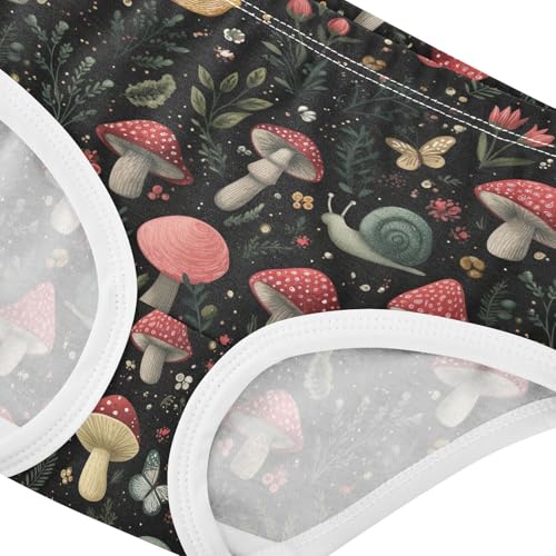 Girls Underwear Soft Cotton Mushroom Snails Butterfly Kids Panties in Sizes 2/3t, 4t, 5t, 6 and 84