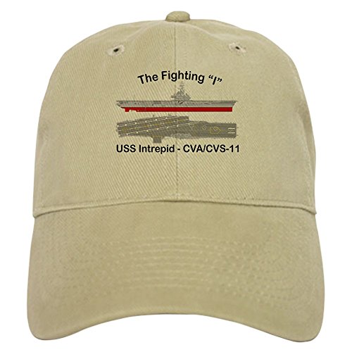 CafePress USS Intrepid CVA 11 CVS 11 Cap Unique Adjustable Baseball Hat Khaki