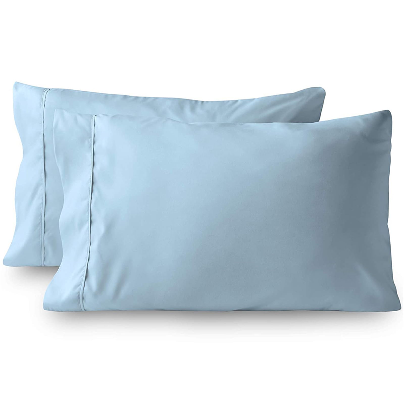 Jazuaiao 2Pack Brusheds Plain Pillowcases Wrinkles and Stain Resistant Soft Envelope Closure Bed Pillow Case Wrinkles Resistant Pillowcases