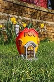 Estatua de apartamento de manzana, paquete de 1, 13 cm x 8 cm x 20 cm, adorno encantador para casa de jardín, perfecto para decoración del hogar y jardín, figura decorativa para patio, balcón, patio,