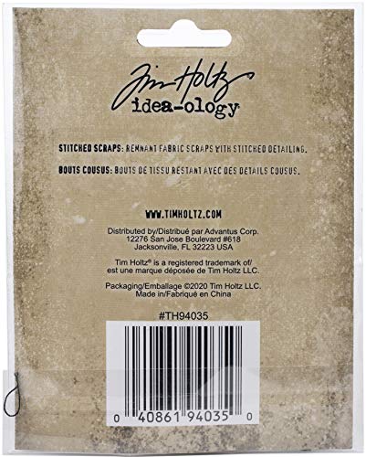 Tim Holtz Idea-Ology ADTH94035 Stitched Scrap, 14 Pieces - Image 2