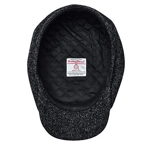 Sterkowski Rambler Cap | 100% Tweed Newsboy Mens Flat Cap | Shelby Gatsby English Country Gentlemen Hats Peaky Style Hat Boston Scally Cap 1920S Mens Accessories Dark Gray Melange 58 Cm #TOP4