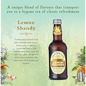 Fentimans Lemon Shandy – 0.5% Alcohol – Traditionally Brewed Craft Beer – Made with Natural Lemon Juice – Fermented Botanical Lemon Drink – 12 x 275ml