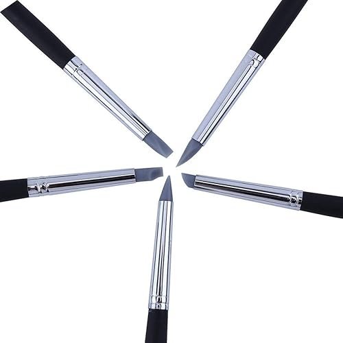 Miniatura 4 de Comi 5pcs flexible Fimo arcilla colour Shaper  Juego Cepillos de goma pluma herramienta de pintura de aceite arcilla Escultura Herramientas # 0 # 2