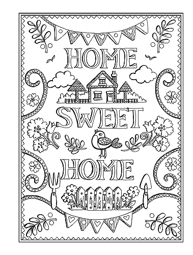 Creative Haven Home Sweet Home Coloring Book (Adult Coloring Books: Calm) - Image 7