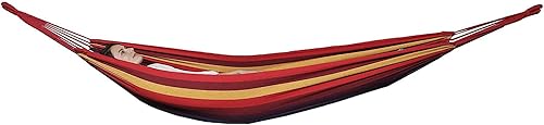 Trekmate - Hamaca brasileña de lona de algodón transpirable para una sola persona, para camping, equipo al aire libre, mochila, senderismo, caza,