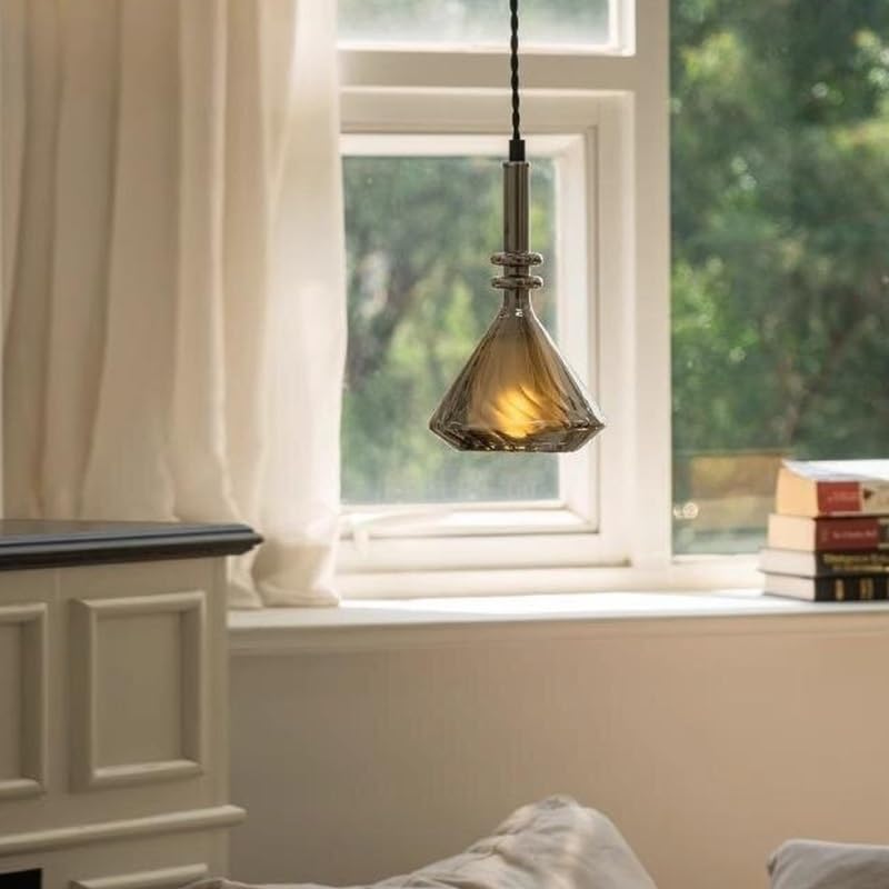 Luminaire décoratif d'intérieur suspendu lustre LED moderne en verre