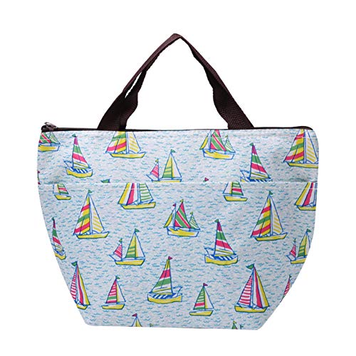 Gespout Simple Style Large Capacity Oxford Waterproof Lunch Bag Picnic Bag Insulated Cooler Bag Tote Bag for Camping Fishing Barbecues