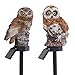 TERESA'S COLLECTIONS 2 pièces Lampe Solaire LED de Hibou, Lampe de Jardin Étanche, Luminaires Extérieur Solaire, Lumière de Nuit Décorative