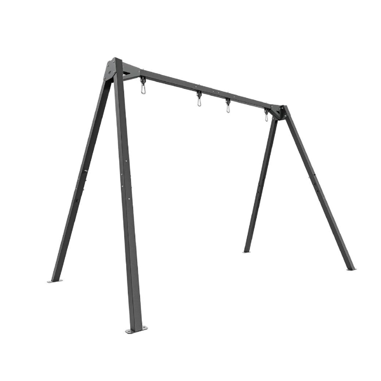 QLS Struttura acciaio per altalena doppia/nido 200 kg | Acciaio verniciato 60 x 60 x 2 mm, misure 306 x 172 x 212 cm, seduta e corde escluse