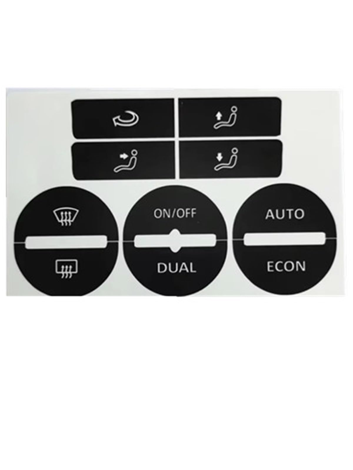 Button Trim Compatible with VW for Golf MK5 for Passat 2005 2006 2007 2008 Car Center Console Air Conditioning Button Sticker