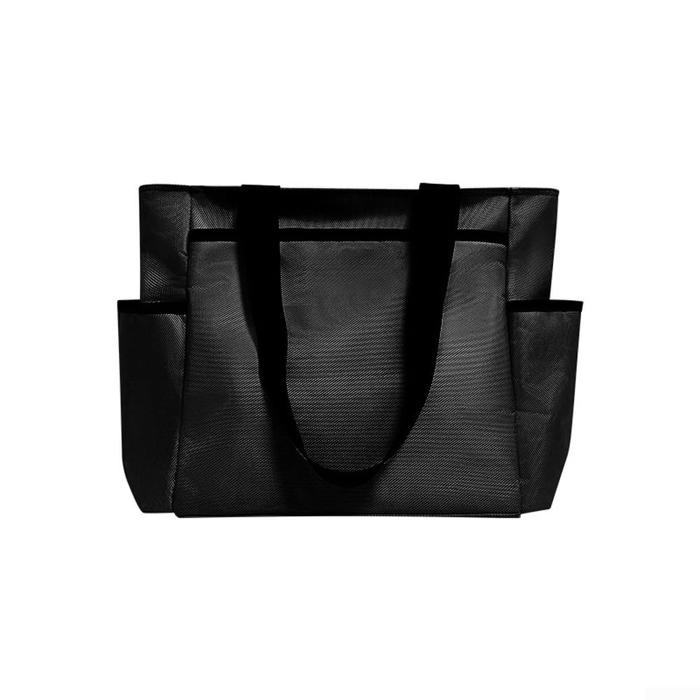 Borsa per attrezzi resistente, in tessuto Oxford 1680D, grande capacità, borsa a tracolla (nero)