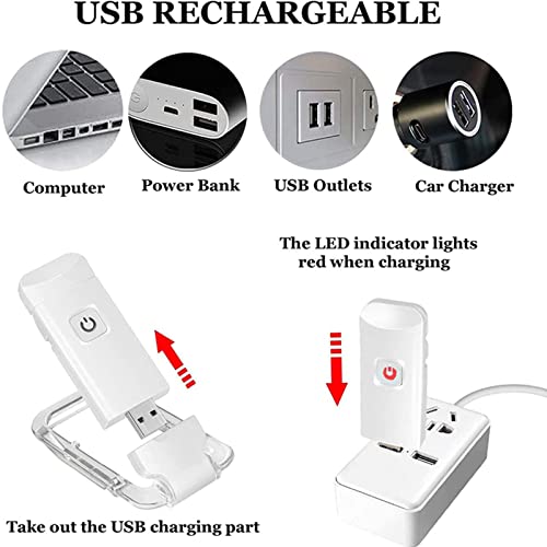 Luz de leitura de livro Luz de marcador USB LED com clipe para luzes de livro Luzes de leitura para