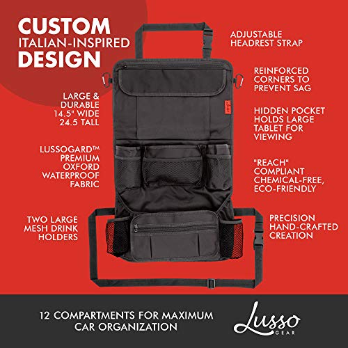 image for Lusso Gear Heavy Duty Back Seat Car Organizer Extra Large for Powerful