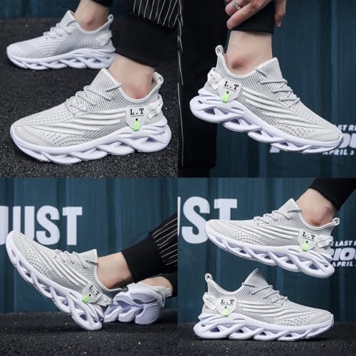 Image of EGMPDA Mens Shoes Running Slip On Tennis Walking Shoes Lightweight Breathable Sneakers for Gym Work Casual Soft Sole Trainers Non Slip Athletic Footwear