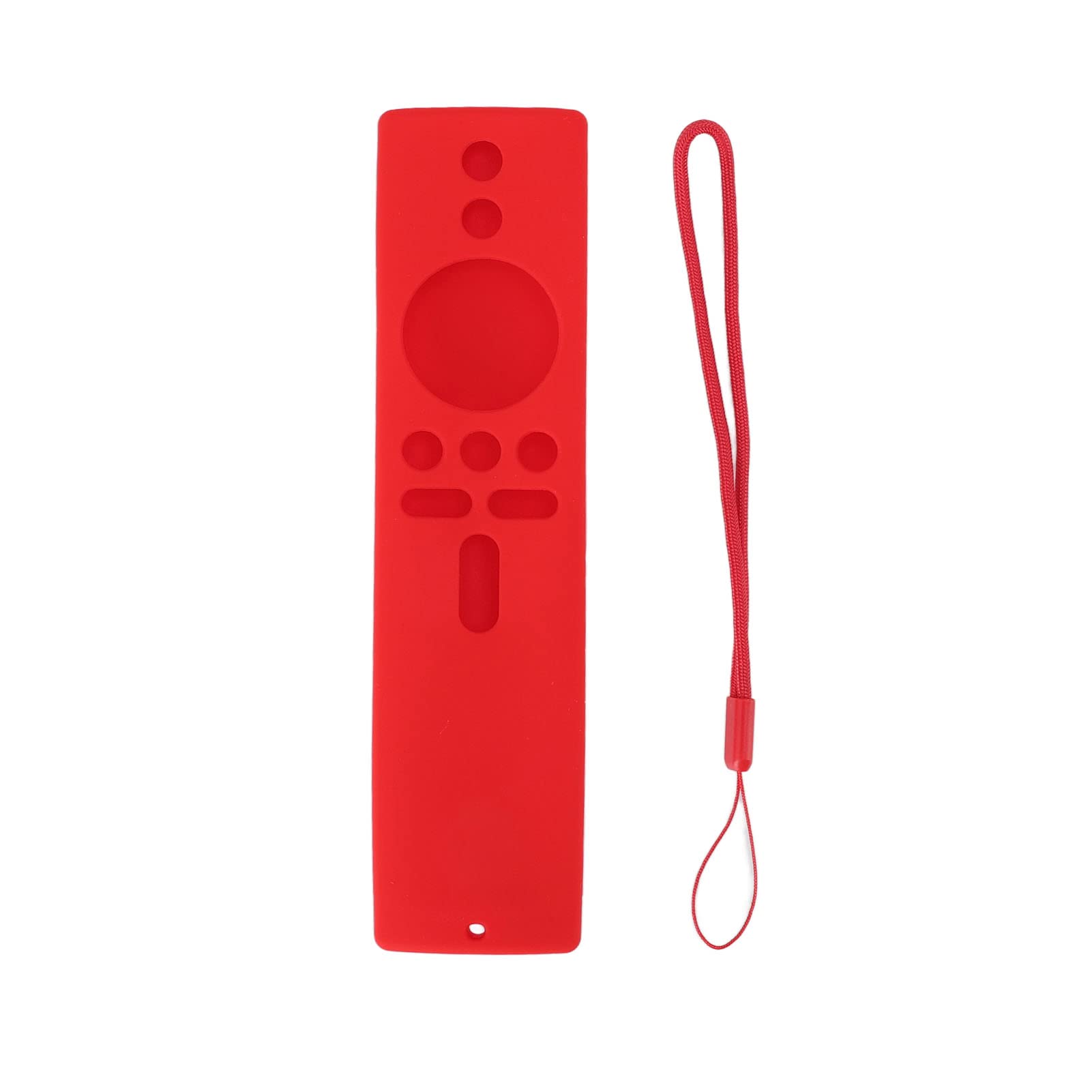Cover per Telecomando, Custodia Protettiva Morbida e Leggera in Silicone, Accessori per Alloggiamento Controller TV Antiscivolo Convesso Posteriore per Mi Box S (rosso)