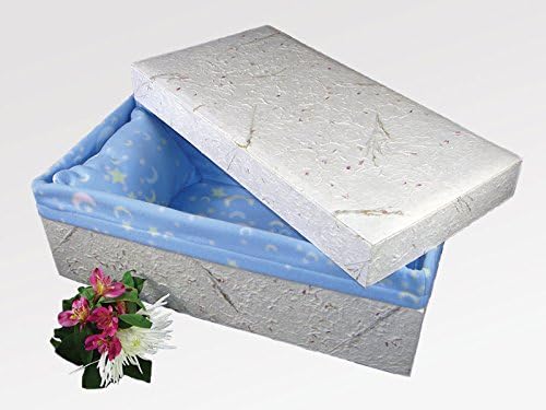 Pet Handmade Paper Coffin/Casket - Includes a Natural Lining - (Dog/Cat/Animal) - Suitable for Burial or Cremation (12" Casket:)