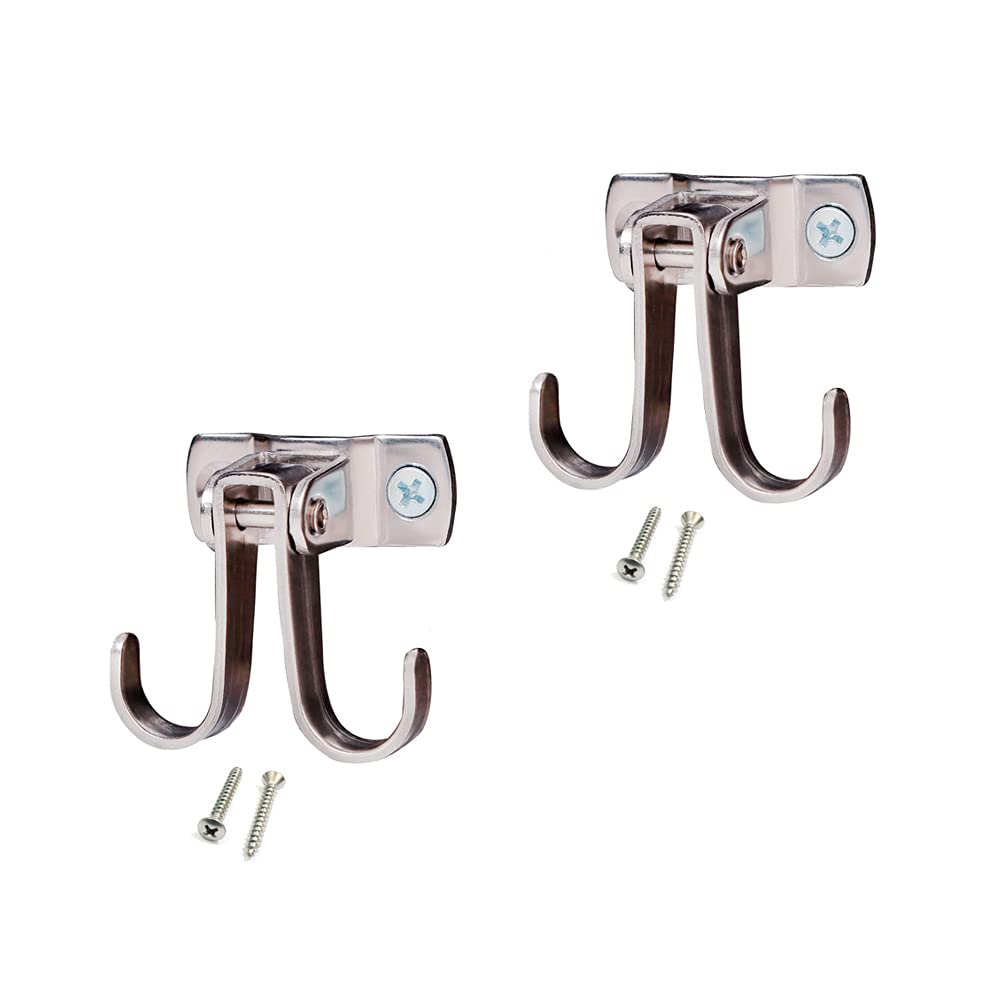 BTL Multipurpose Heavy Duty Wall Mounting Stainless Steel Door Hook (Wall Hook) - Double | Screws Included | Pack of 2 | BHK-5-image-48