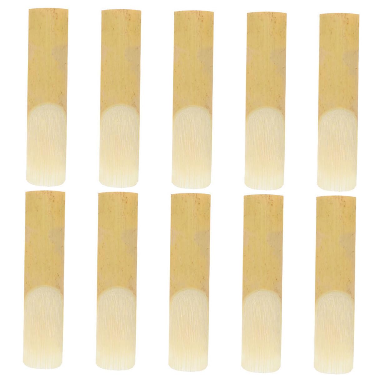 BESTonZON 80 Piezas caña de saxofón cañas de saxofón de repuesto reemplazo de cañas de saxo de saxofón partes de instrumentos accesorios para saxofón cañas de saxo 2.5 Junco Yellow