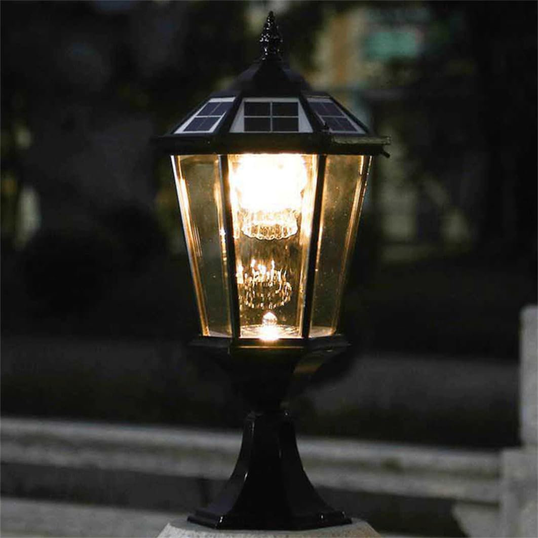 Lampada A Colonna Impermeabile Con Ricarica Solare, Impermeabile