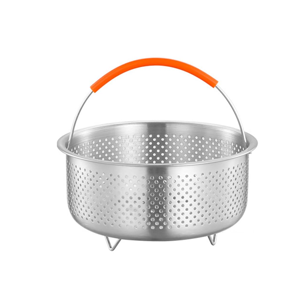 Steamer Basket with 304 Stainless Steel Egg Steam Rack Compatible,inner diameter for pots,Multi-Purpose Draining Basket Mesh Strainer for Kitchen Cooking, Steaming and Frying Basket