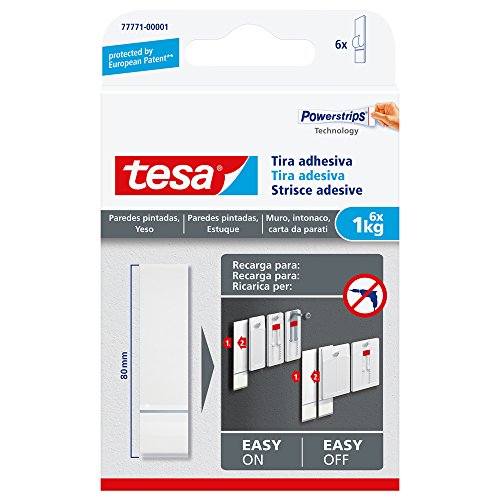 Tesa 77771-00001-00 Tiras Adhesivas Para Paredes Pintadas Y Yeso