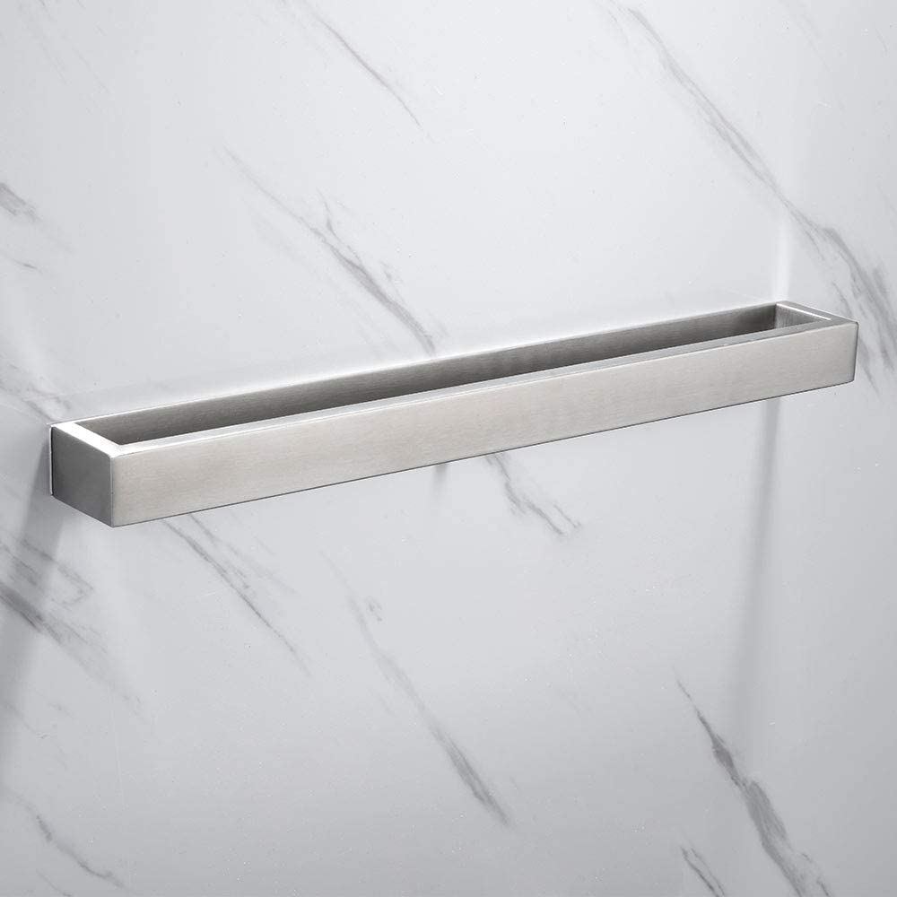 Porta Asciugamani Autoadesiva in Acciaio INOX,Portasciugamani Senza Foratura 30CM Spazzolato Portaasciugamano da Bagno per Bagno Cucina