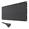 mychoiii 6ft x 100ft Black Privacy Screen Fence 90% Blockage Heavy Duty Fencing Mesh Shade Net Cover for Outdoor Wall Garden Backyard Porch Patio Balcony